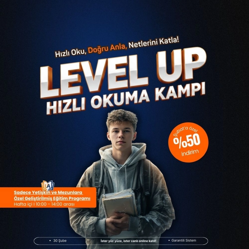 LEVEL UP Hızlı Okuma Kampı Başlıyor!